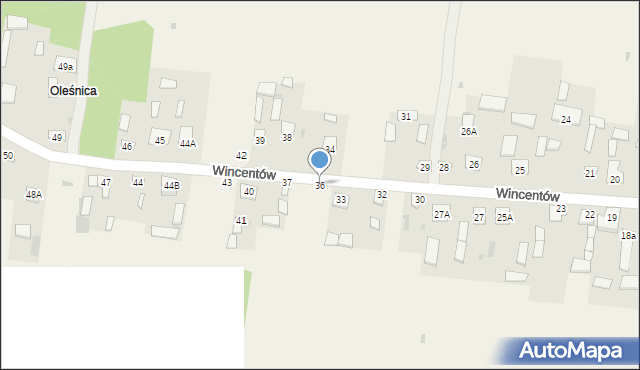 Wincentów, Wincentów, 36, mapa Wincentów