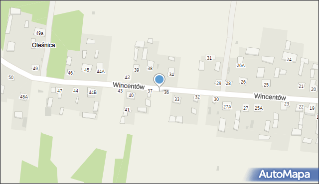 Wincentów, Wincentów, 36a, mapa Wincentów