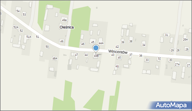 Wincentów, Wincentów, 44B, mapa Wincentów