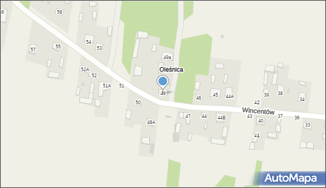 Wincentów, Wincentów, 49, mapa Wincentów