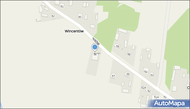 Wincentów, Wincentów, 56, mapa Wincentów