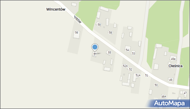 Wincentów, Wincentów, 57, mapa Wincentów