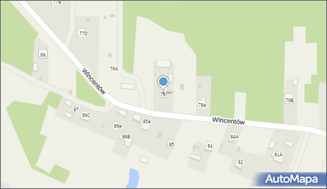 Wincentów, Wincentów, 78, mapa Wincentów