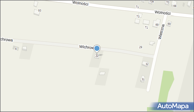 Wincentów, Wichrowa, 22, mapa Wincentów