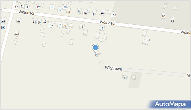 Wincentów, Wietrzna, 2, mapa Wincentów