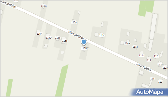 Wincentów, Wincentów, 115b, mapa Wincentów