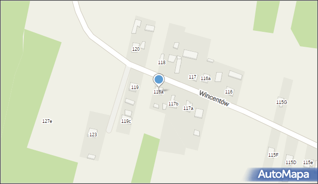 Wincentów, Wincentów, 118a, mapa Wincentów