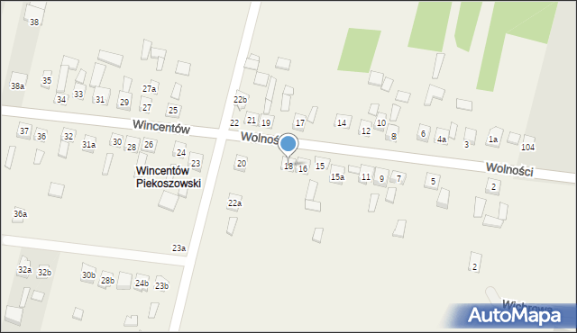 Wincentów, Wincentów, 18, mapa Wincentów
