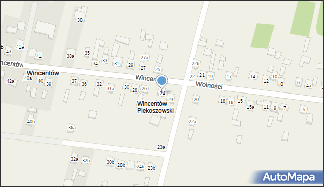 Wincentów, Wincentów, 24, mapa Wincentów