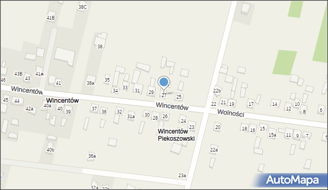 Wincentów, Wincentów, 27, mapa Wincentów