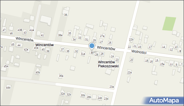 Wincentów, Wincentów, 30, mapa Wincentów