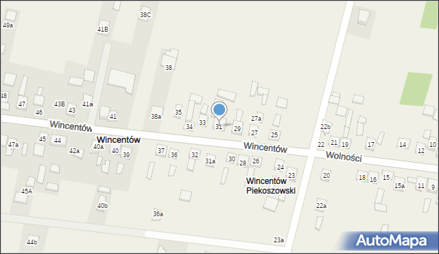 Wincentów, Wincentów, 31, mapa Wincentów