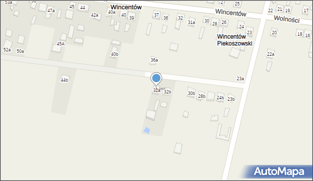 Wincentów, Wincentów, 32a, mapa Wincentów