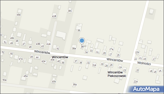 Wincentów, Wincentów, 35, mapa Wincentów