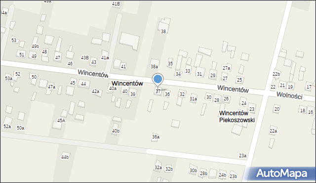 Wincentów, Wincentów, 37, mapa Wincentów