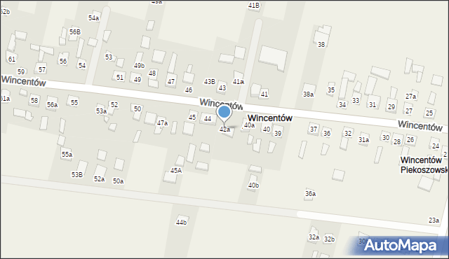 Wincentów, Wincentów, 42a, mapa Wincentów