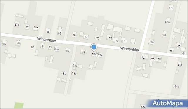 Wincentów, Wincentów, 76a, mapa Wincentów