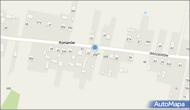 Wincentów, Wincentów, 90a, mapa Wincentów