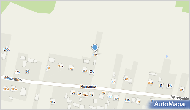 Wincentów, Wincentów, 95b, mapa Wincentów