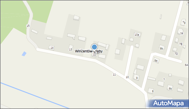 Wincentów, Wincentów-Zręby, 12, mapa Wincentów