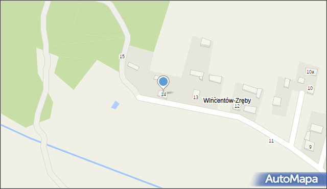 Wincentów, Wincentów-Zręby, 14, mapa Wincentów