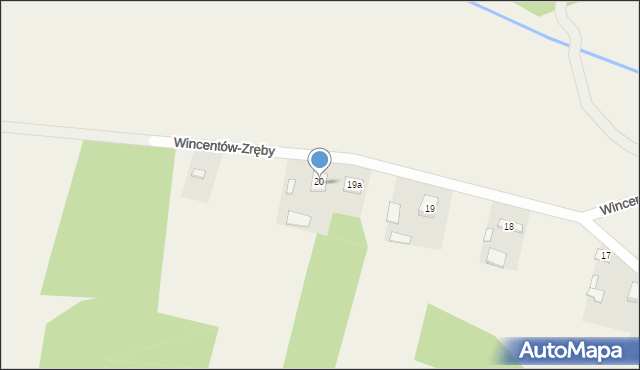 Wincentów, Wincentów-Zręby, 21, mapa Wincentów