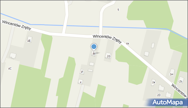 Wincentów, Wincentów-Zręby, 4b, mapa Wincentów