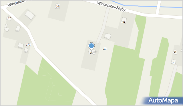 Wincentów, Wincentów-Zręby, 4D, mapa Wincentów