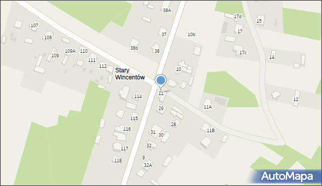 Wincentów, Wincentów, 11, mapa Wincentów