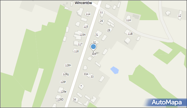 Wincentów, Wincentów, 32A, mapa Wincentów