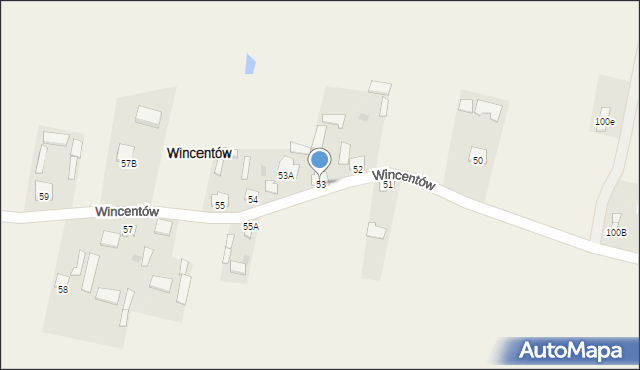 Wincentów, Wincentów, 53, mapa Wincentów