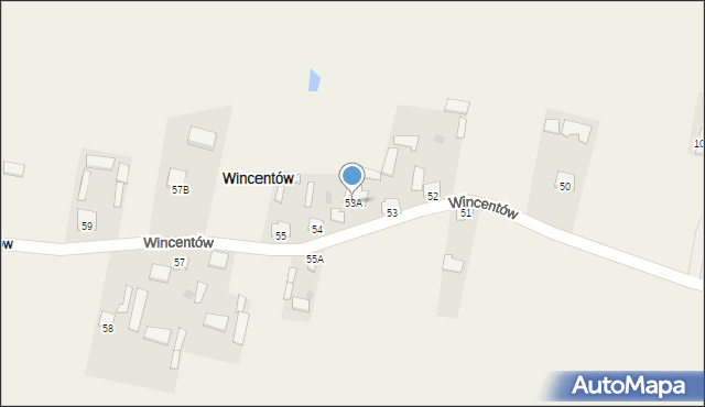 Wincentów, Wincentów, 53A, mapa Wincentów