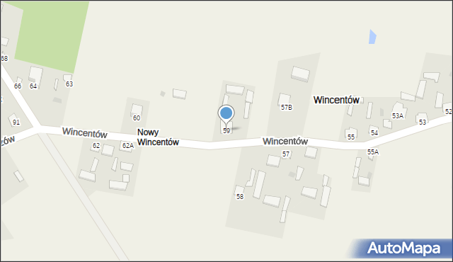 Wincentów, Wincentów, 59, mapa Wincentów