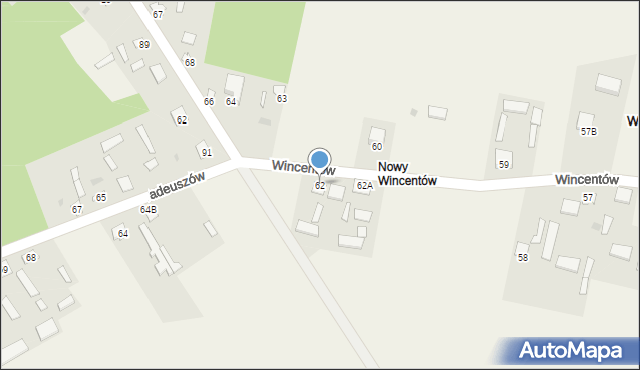 Wincentów, Wincentów, 62, mapa Wincentów