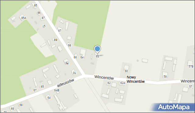 Wincentów, Wincentów, 63, mapa Wincentów