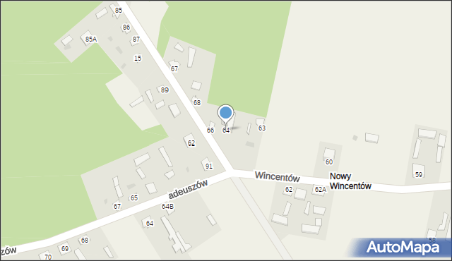 Wincentów, Wincentów, 64, mapa Wincentów