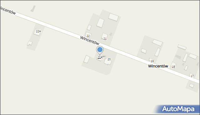 Wincentów, Wincentów, 21A, mapa Wincentów