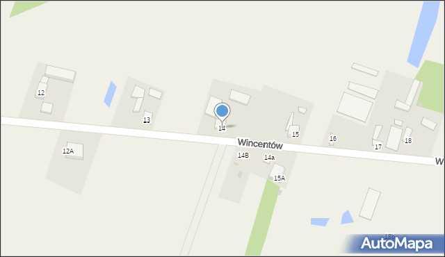 Wincentów, Wincentów, 14, mapa Wincentów