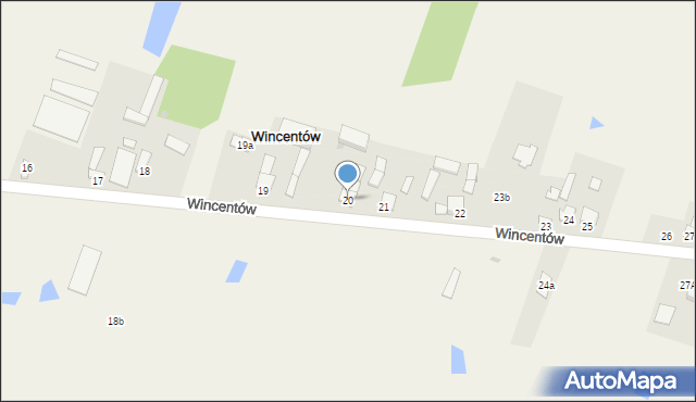 Wincentów, Wincentów, 20, mapa Wincentów