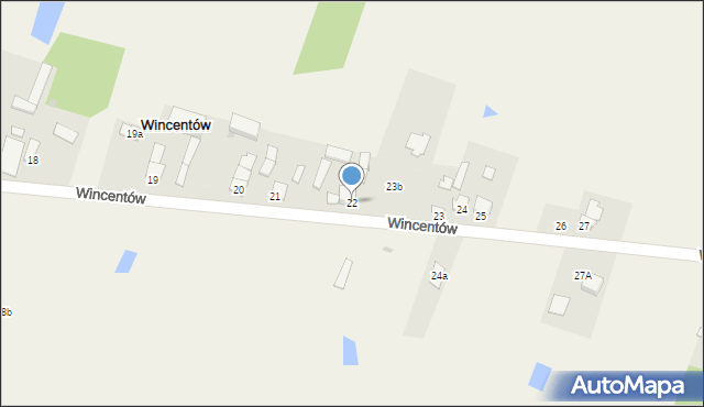 Wincentów, Wincentów, 22, mapa Wincentów