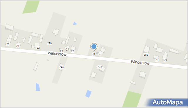 Wincentów, Wincentów, 26, mapa Wincentów