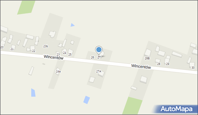 Wincentów, Wincentów, 27, mapa Wincentów