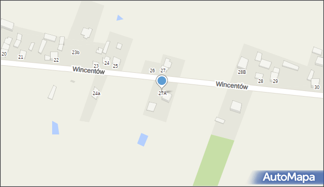 Wincentów, Wincentów, 27A, mapa Wincentów