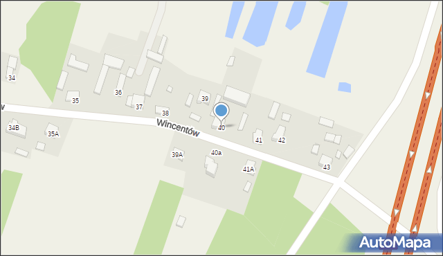 Wincentów, Wincentów, 40, mapa Wincentów