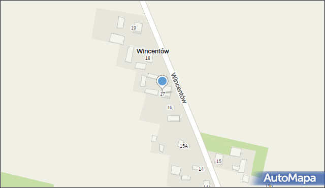 Wincentów, Wincentów, 17, mapa Wincentów