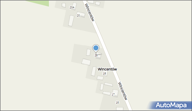 Wincentów, Wincentów, 19, mapa Wincentów