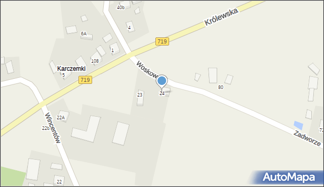 Wincentów, Wincentów, 24, mapa Wincentów