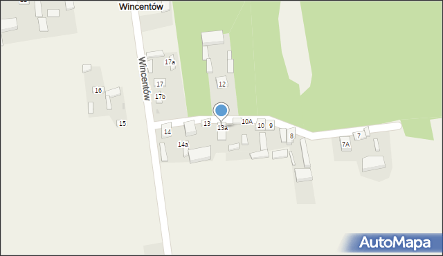 Wincentów, Wincentów, 13a, mapa Wincentów