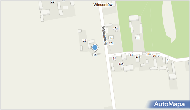 Wincentów, Wincentów, 15, mapa Wincentów