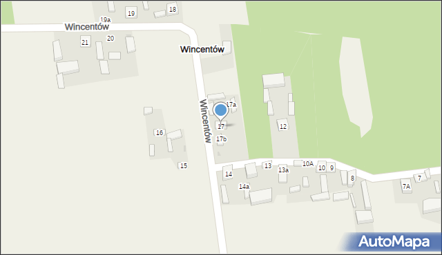 Wincentów, Wincentów, 17, mapa Wincentów